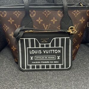 Louis Vuitton and Black and white Pouch